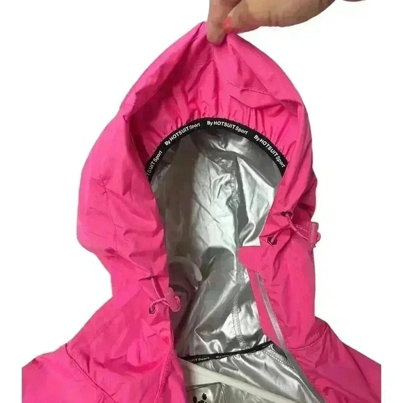 Hot Suit Sauna Jacket Women's Pink Black Large - Picture 10 of 13